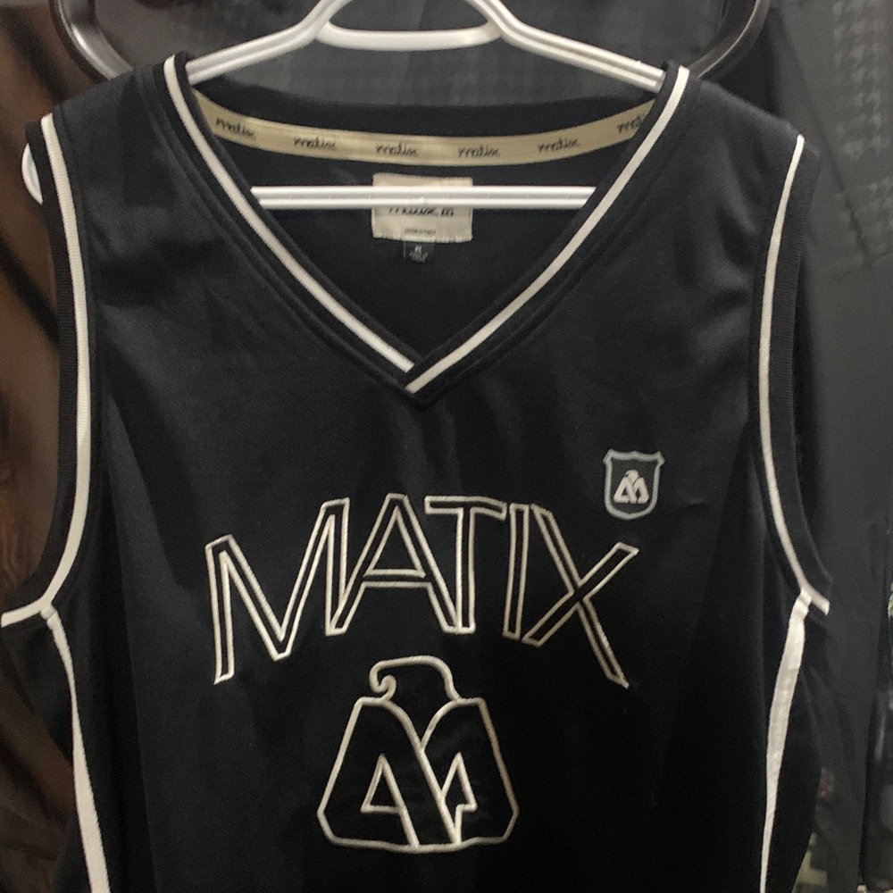 Matix Black and White V-Neck Jersey